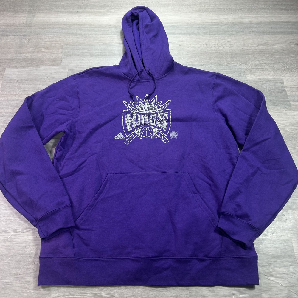 Sacramento Kings Hoodie Sweatshirt Mens Medium NBA Basketball Adidas Pullover
